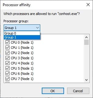 Window 10 Processor Affinity